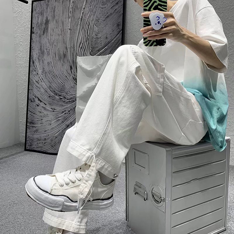 quần bò nam thời trang quần jean nam cao cấp quần tiếng Nhật  jean ống rộng from rộng quần nam hàn quốc unisex quần jean nữ chất đũi cao cấp quần jean