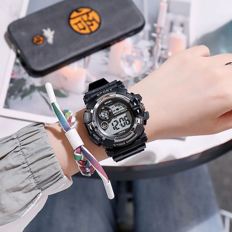Đồng hồ điện tử nam nữ Sport S206 mặt to cá tính, đầy đủ chức năng, mẫu mới tuyệt đẹp