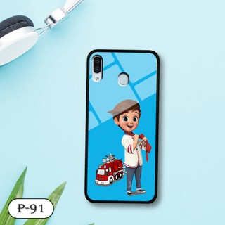Ốp lưng kính 3D SamsungA20/ A30- hình cute