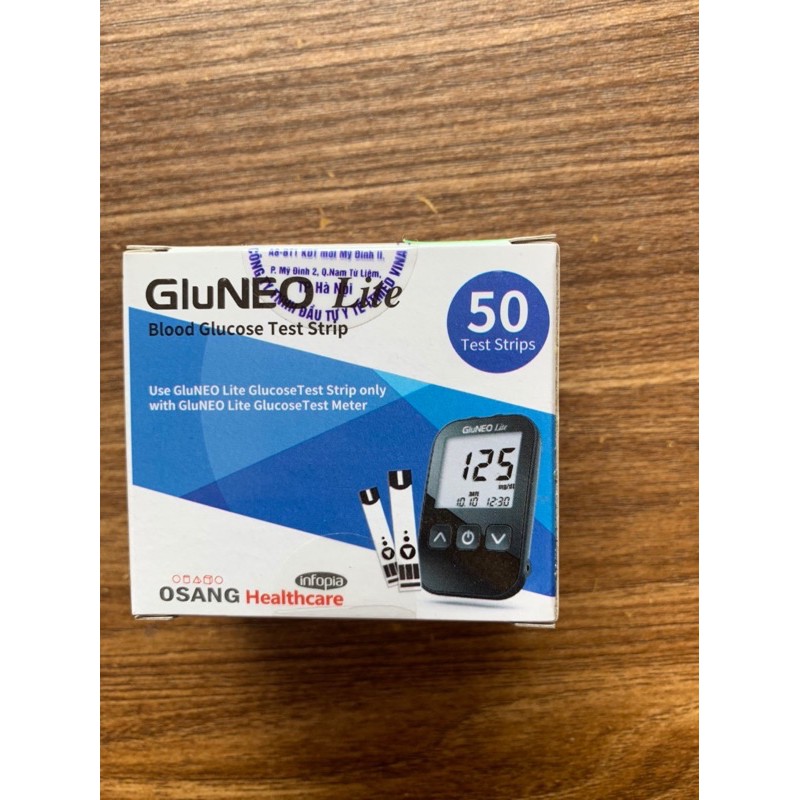 Que thử đường huyết GluNeo lite hộp 50 Test
