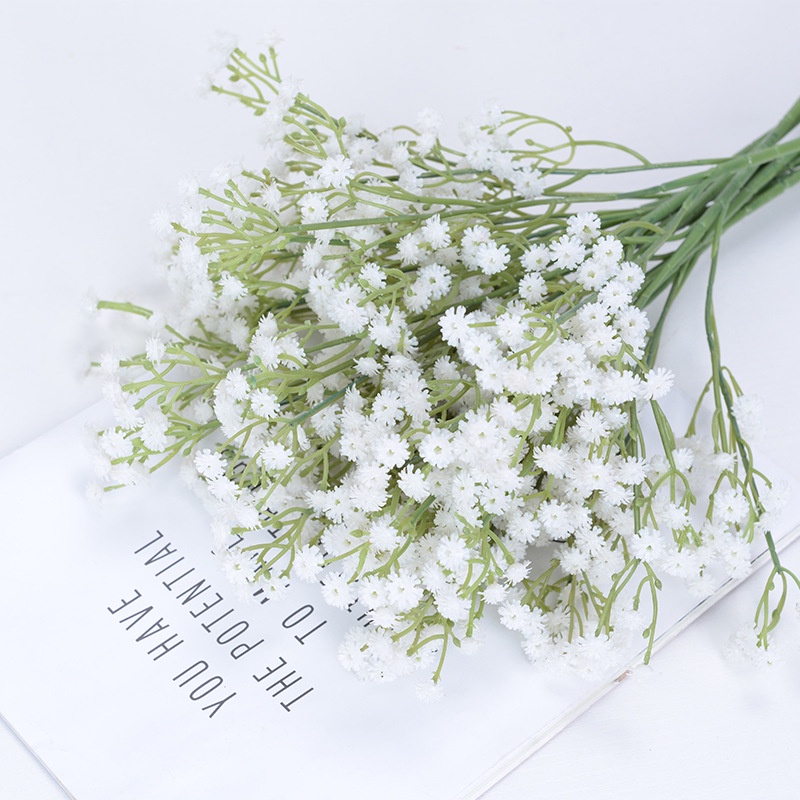 Bó Hoa gypsophila Nhân Tạo Bằng Nhựa Mềm Mại Dùng Để Trang Trí Nội Thất