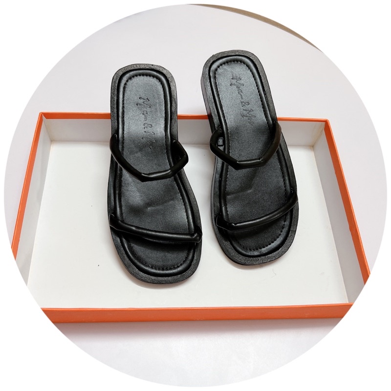 [GIÁ HUỶ DIỆT] Dép lê bánh mì 2 quai bún đế cao 2p đi êm