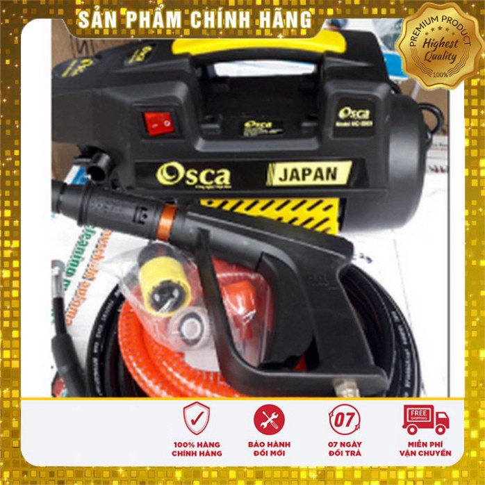 [ FREE SHIP] máy rửa xe gia đình -oska japan -.2500W. dây 15m .đầy đủ phụ kiện tặng thêm bình tạo bọt tuyết.