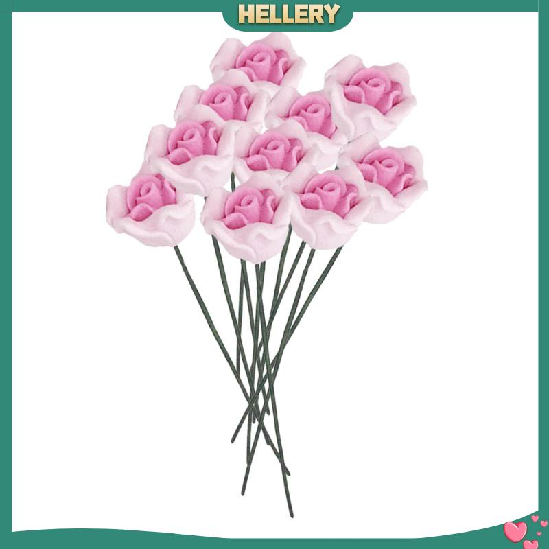 10 Bông Hoa Hồng Giả Trang Trí Nhà Búp Bê Tỉ Lệ 1: 12