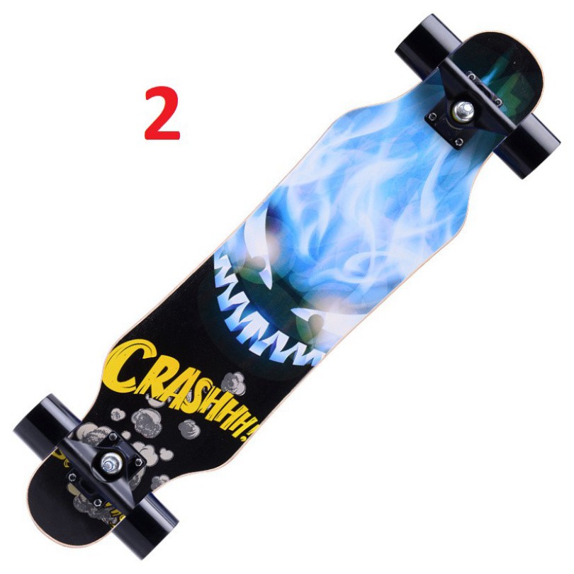 Ván trượt thể thao Longboard gỗ nhám 7 lớp, Khung hợp kim chịu lực. Phát sáng 4 bánh ( bảo hành 1 đổi 1 trong 7 ngày )