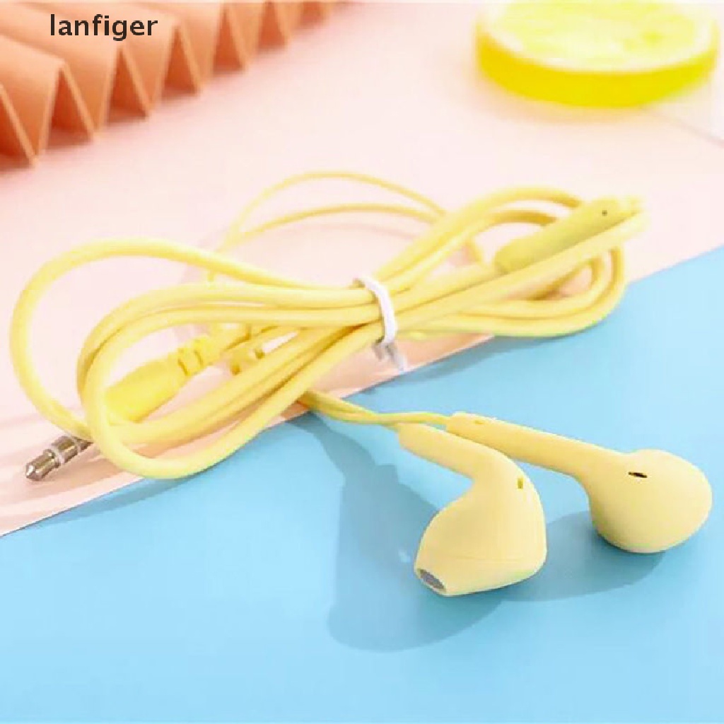 Tai Nghe Thể Thao Lanf Có Dây 8 Màu Đầu Cắm 3.5mm Tích Hợp Micro