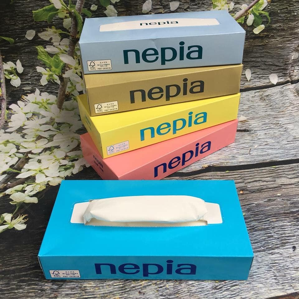 Giấy Ăn Nội Địa Nhật Nepia Set 5 Hộp (150 Tờ/Hộp)
