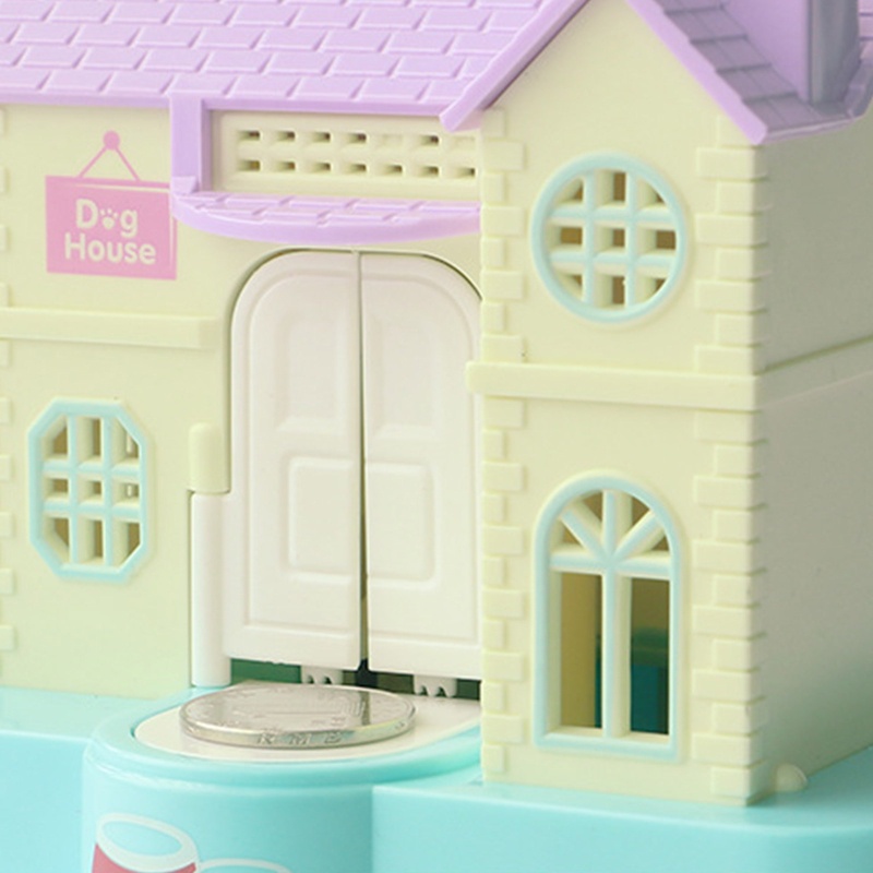 Hộp Đựng Tiền Tiết Kiệm Hình Ngôi Nhà Chú Chó Điện Tử Có Nhạc Vui Nhộn