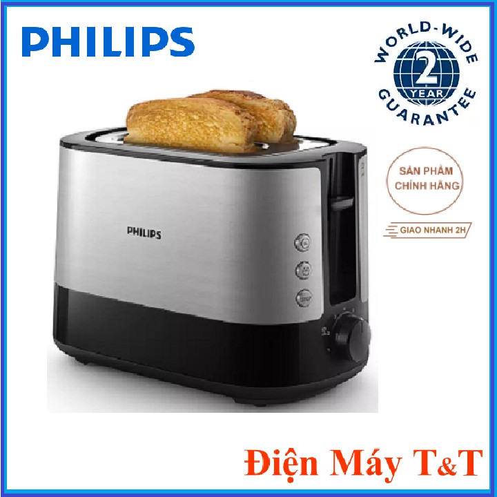 [Mã ELHADEV giảm 4% đơn 300K] Máy nướng bánh mì Philips HD2637, Hàng phân phối chính hãng