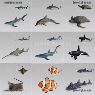 [Jewelry] Ocean Sealife Animals Whale Turtle Shark Model Kids Educational Gift Toy [Basevn]