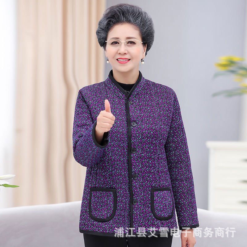 Áo Khoác Lót Nỉ Siêu Nhẹ Cho Bà Già, Người Già, Người Lớn Tuổi