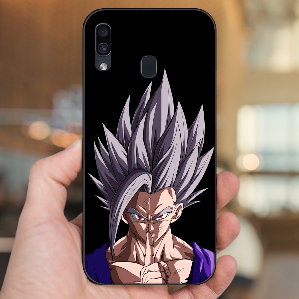 Ốp lưng Samsung A20, A30, A40, M20 viền đen in hình Gohan Dragon Ball