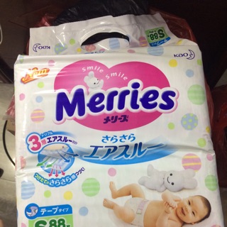 Bỉm MERRIES quần/dán thêm miếng XL44, L50, L58, M64, M68, S88, NB96
