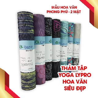 Thảm Tập Yoga LYPRO PVC Loại 1 Hoa Văn Hai Mặt ❤️️ TẶNG TÚI ĐỰNG CAO CẤP ❤️️  Dày 6m Dụng cụ Thể Thao Tại Nhà YTP Sports