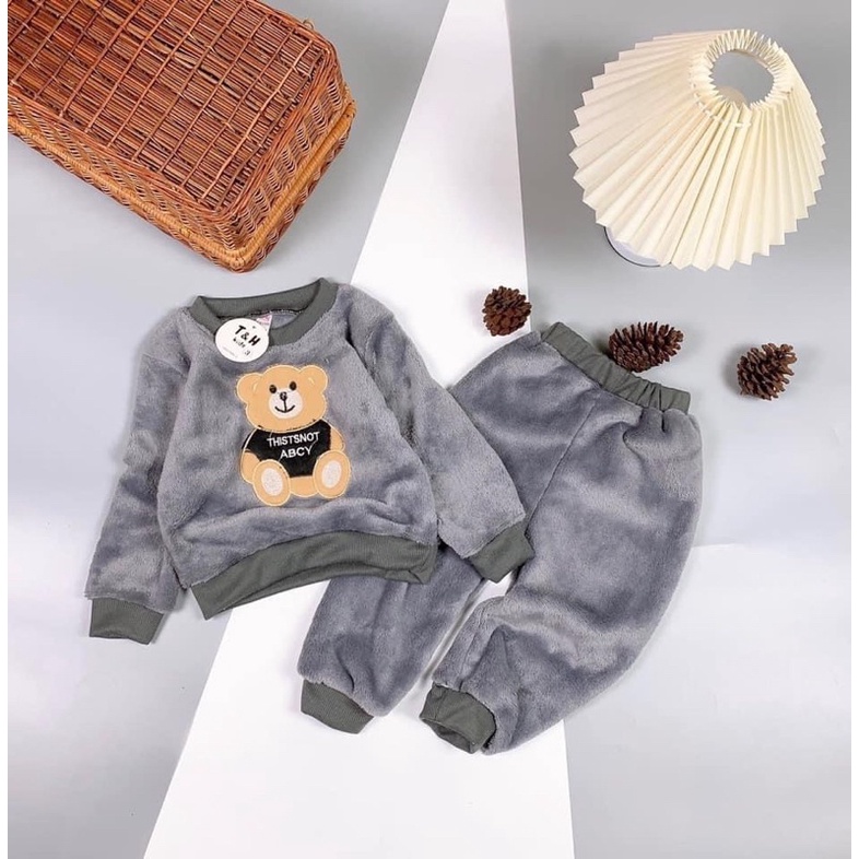 Set bộ lông gấu cho bé trai và bé gái từ 8Kg tới 17,18Kg [NEW.PateKidClothing]