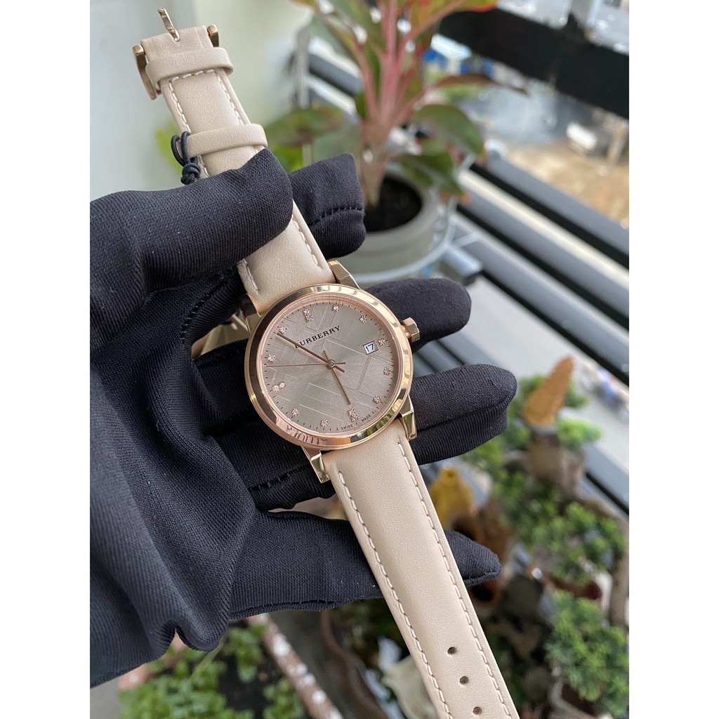 Đồng Hồ Nữ BB Dây Da BU9131 Màu Beige Size 34mm