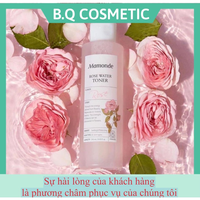 Nước Hoa Hồng, Toner Hoa Hồng Mamonde Rose 150ml, 250ml Siêu Cấp Ẩm Và Làm Mềm Mịn Da