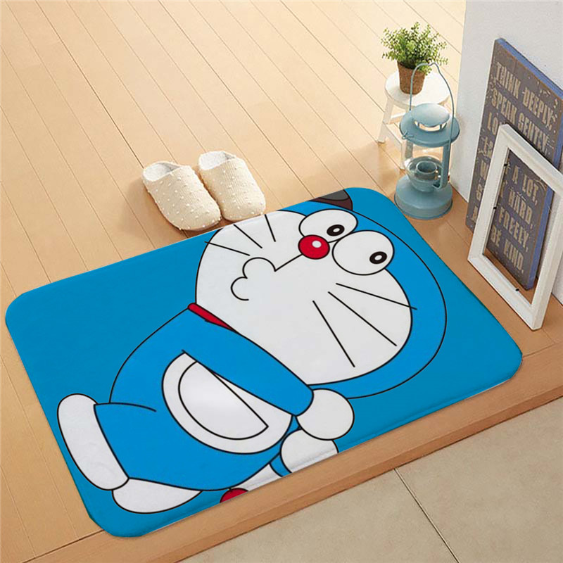 Thảm chùi chân chống trượt hình Doraemon đáng yêu 40x60cm