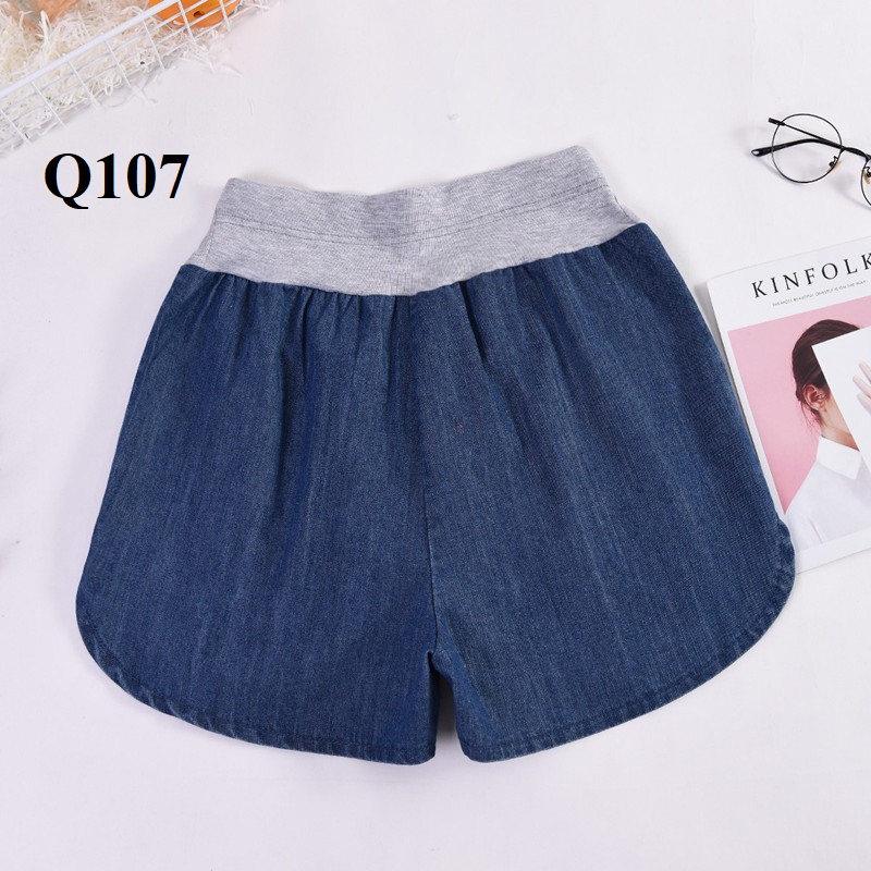 Quần đùi bầu cạp chéo  chất dezim siêu nhẹ và mát-Q107