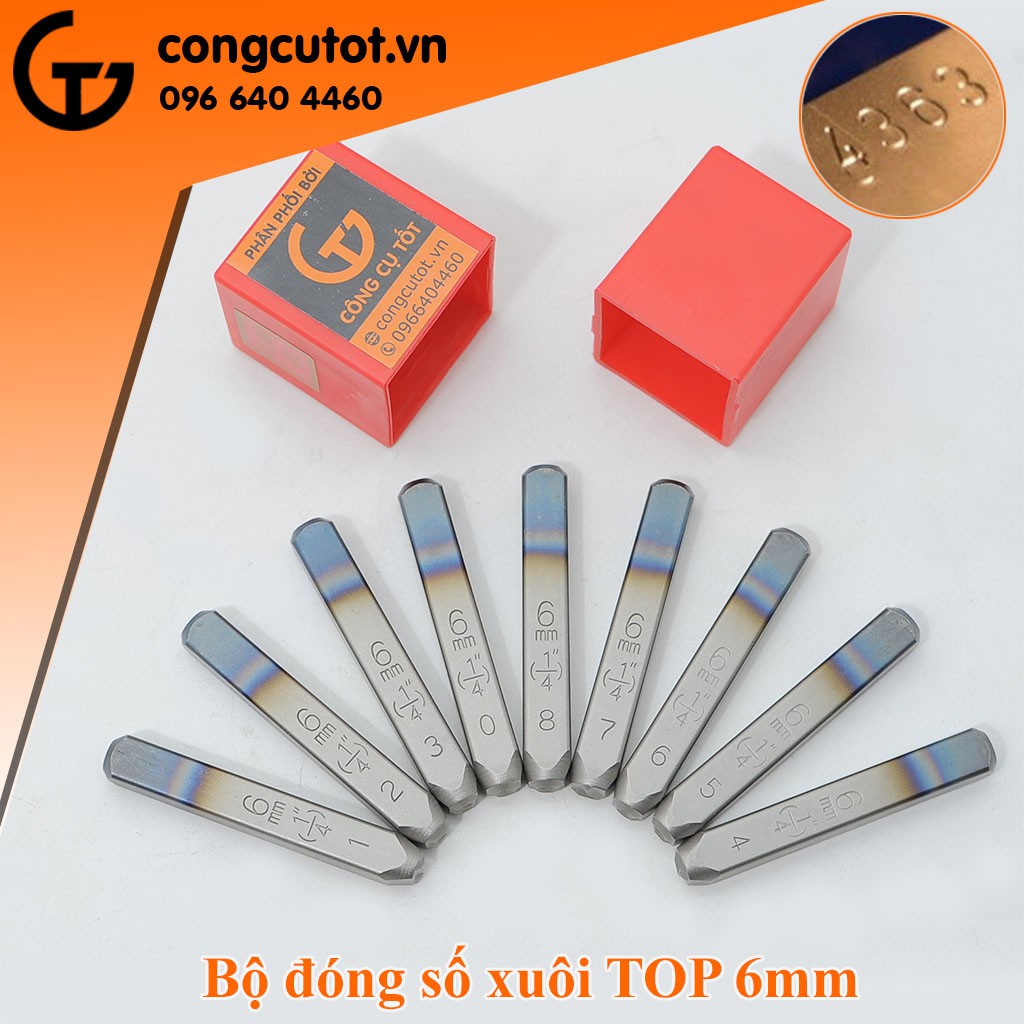 Dụng cụ đóng số xuôi TOP cỡ 6mm