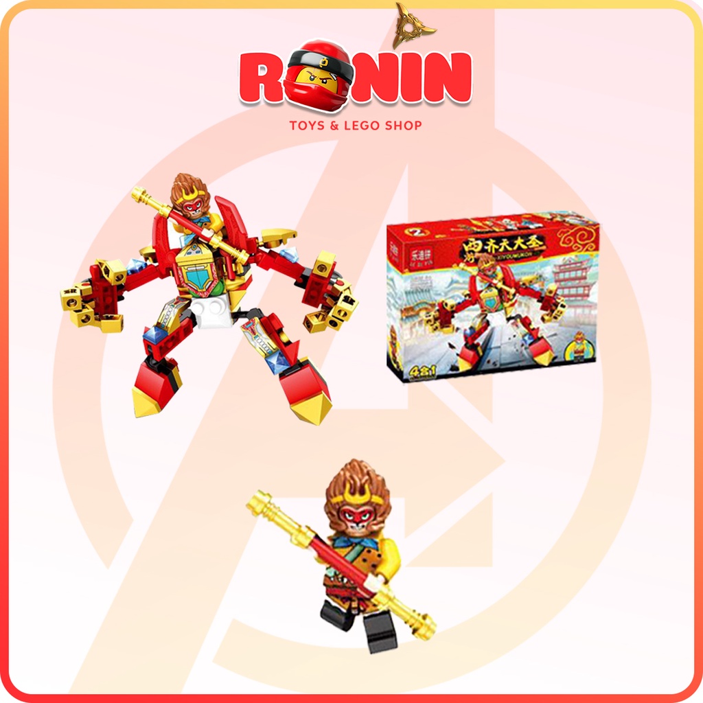Bộ Đồ Chơi Lắp Ráp Mô Hình Tôn Ngộ Không 4in1