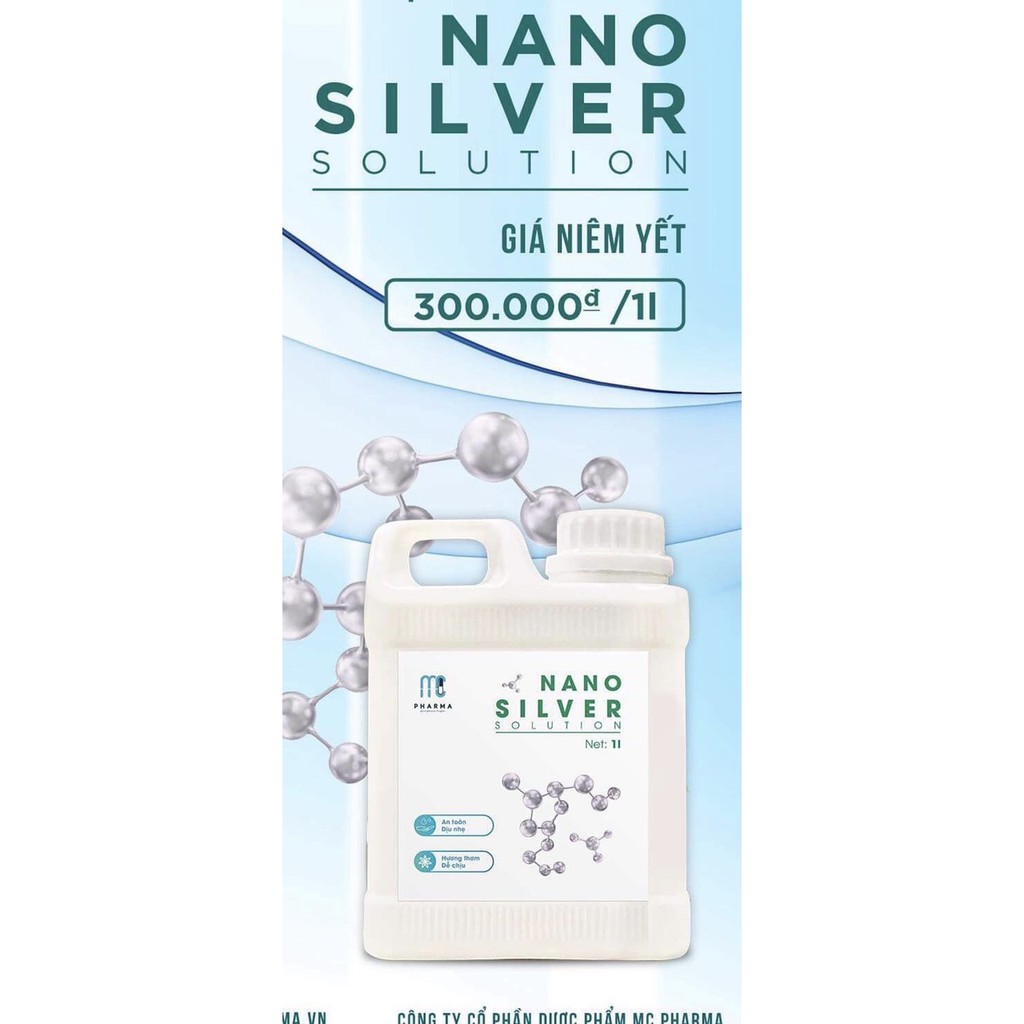 Dung dịch Nano Bạc khử mùi, khử khuẩn  cho xe ô tô, nhà cửa - Chính hãng cty Dược phẩm MC Pharma