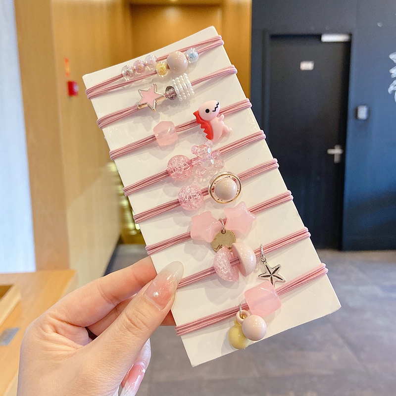 Bộ Dây Buộc Tóc Đuôi Ngựa Bằng Cao Su Thời Trang Dành Cho Nữ