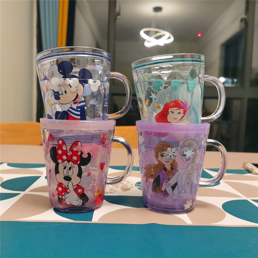 Cốc Uống Nước Bằng Nhựa 260ml In Họa Tiết Hoạt Hình Disney / Minnie / Hoa Cúc Xinh Xắn Cho Bé