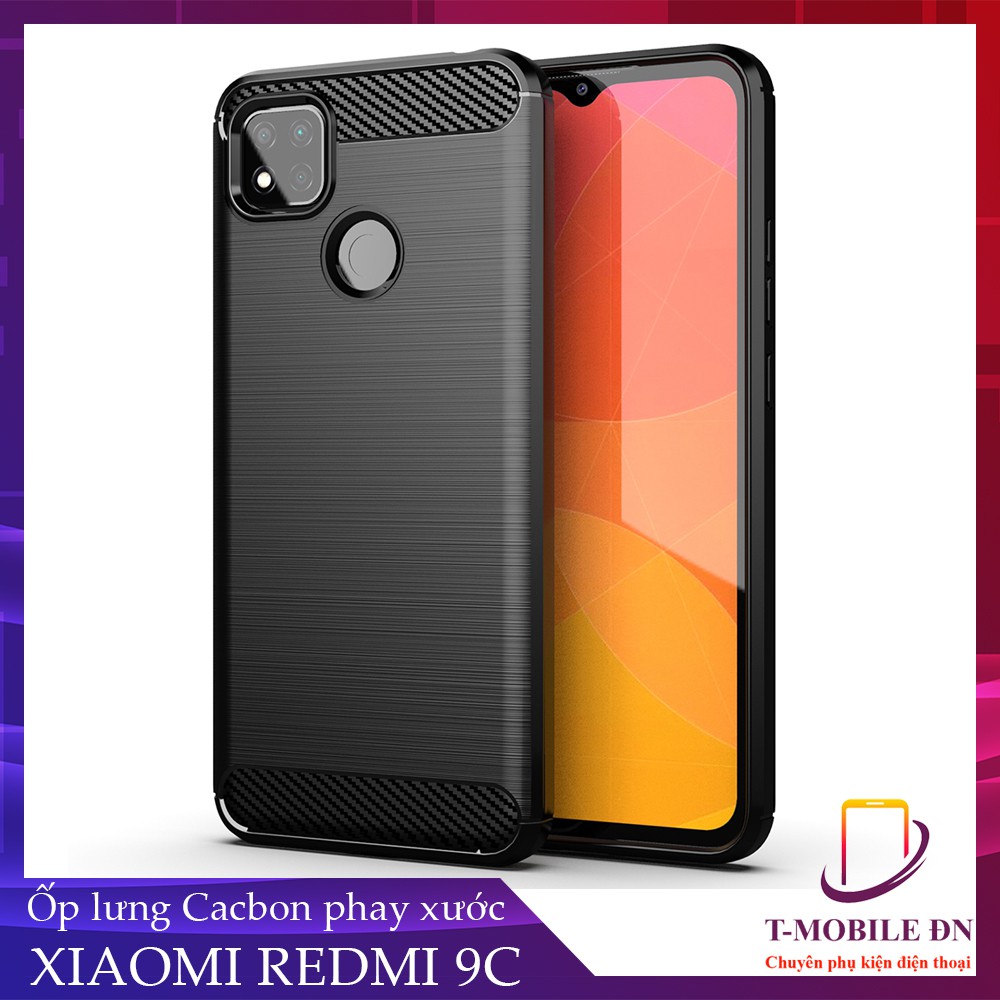 FREESHIP 50k_Ốp lưng Xiaomi Redmi 9C, Ốp Cacbon phay xước chống sốc chống vân tay cho Redmi 9C