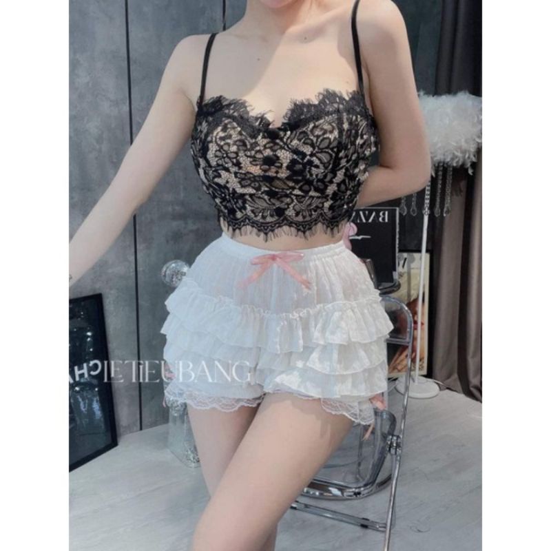 Áo bra ren 2 dây sexy bọc nút