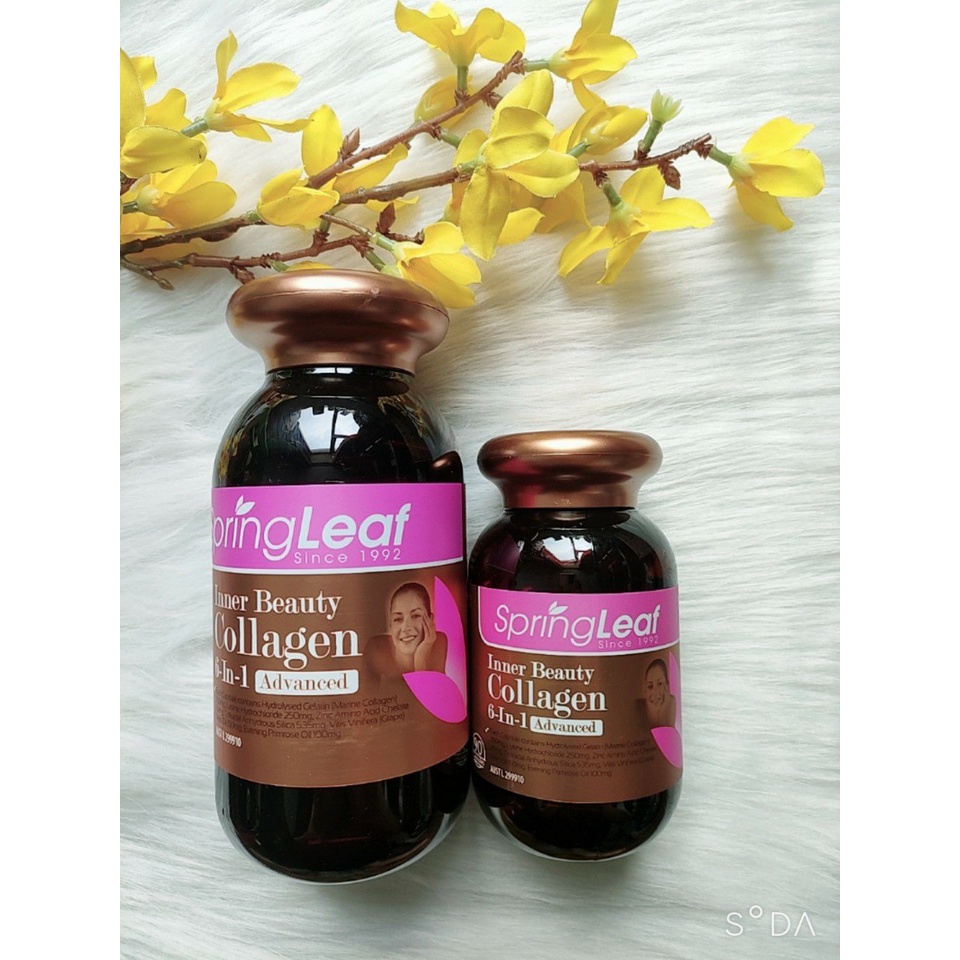 Viên COLLAGEN SPRING LEAF INNER BEAUTY COLLAGEN 6-IN-1, hộp 180 viên - 6in1 hiệu quả căng da , sáng da - Nội Địa Úc