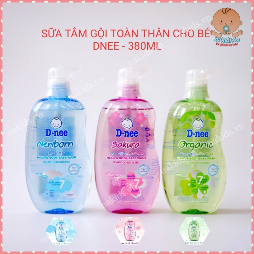 Sữa Tắm Gội Sơ Sinh Dnee An Toàn Cho Da Của Bé