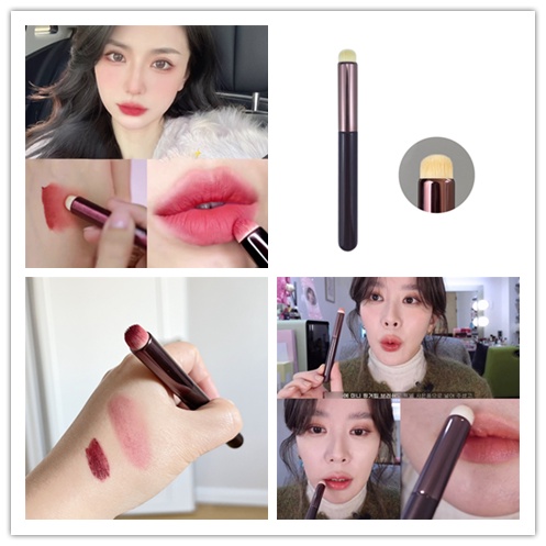 Cọ tán môi trang điểm / che khuyết điểm môi SUAKE mềm mại cao cấp che khuyết điểm 2 trong 1Cọ Trang Điểm Đa Năng Đầu Tròn Nhỏ Gọn