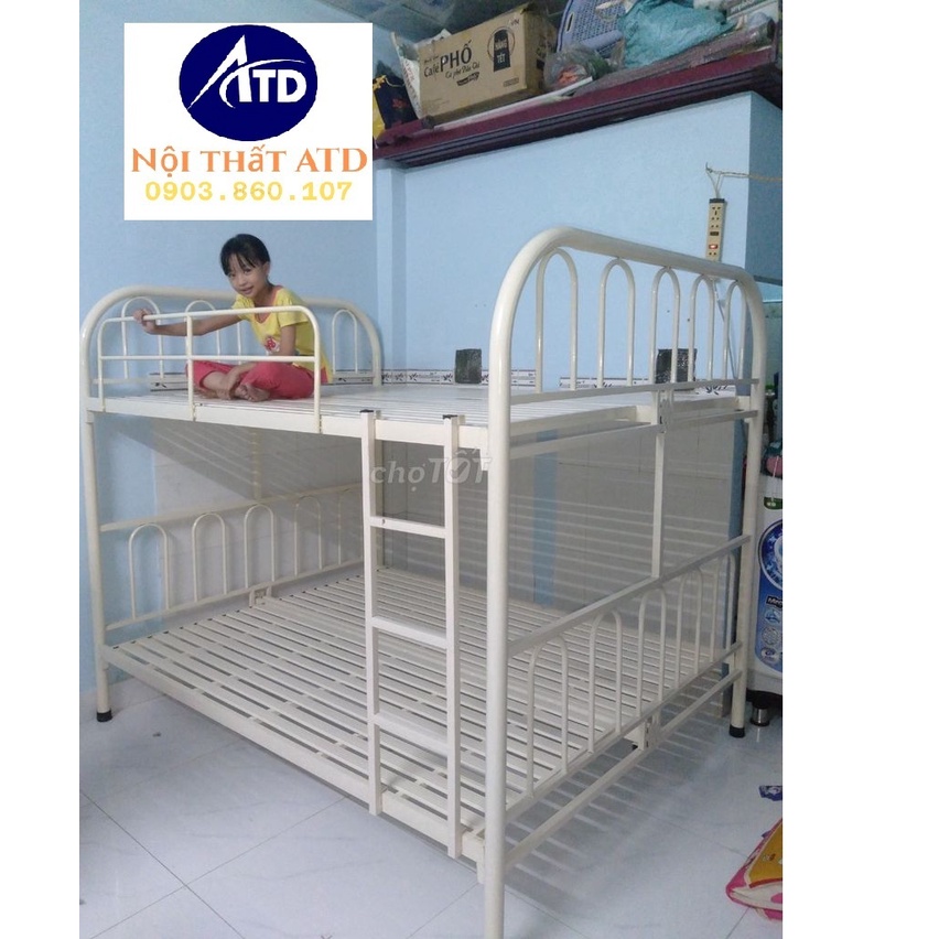Giường tầng sắt giá rẻ tại xưởng- giường ngủ 2 tầng đủ kích thước trẻ em người lớn tpchm-bình dương