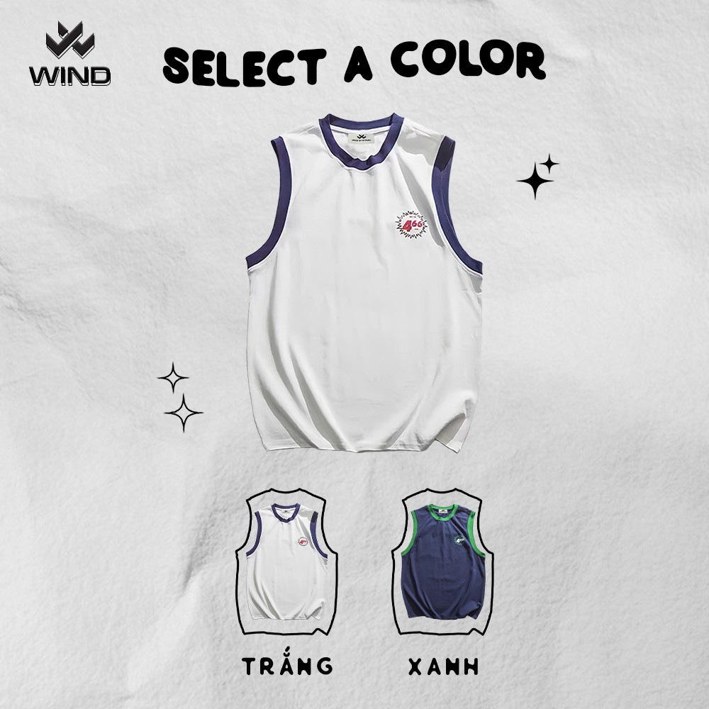 Áo thun sát nách Wind unisex tanktop form rộng 466 nam nữ oversize cotton ulzzang