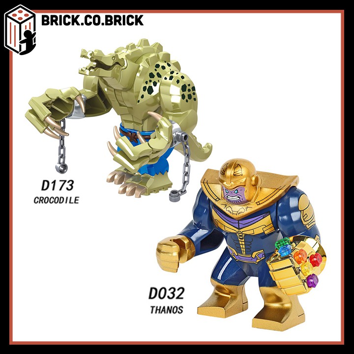 Lego Super Hero Non Mô Hình Lắp Ráp Siêu Anh Hùng và Minifigure Super Hero Marvels DC Cá Sấu Crocodile và Thanos D173