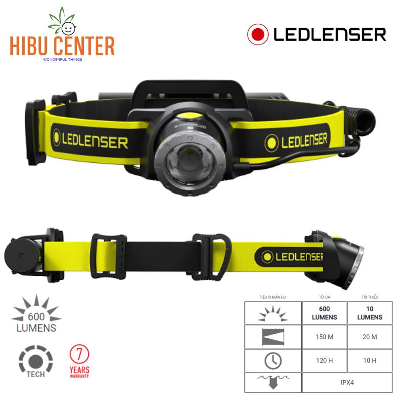 Đèn Pin Đội Đầu LEDLENSER iH8R 600 Lumens | Hàng Chính Hãng BH 7 Năm | Hibucenter