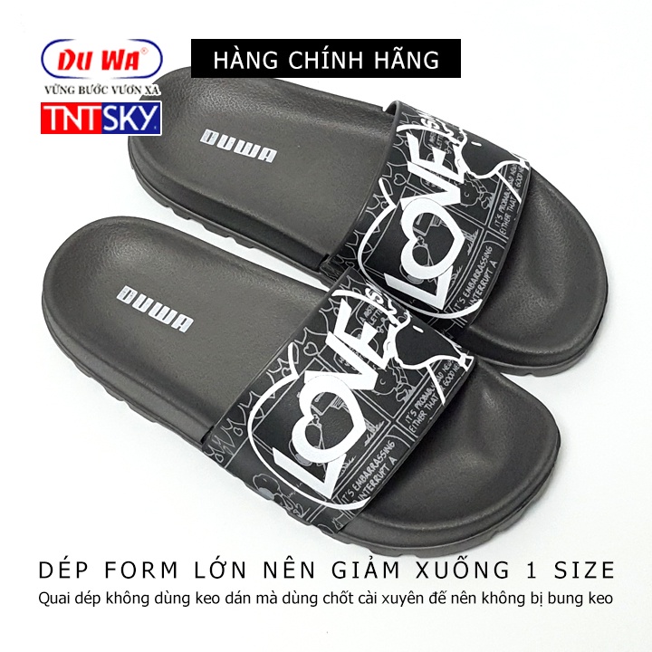 Dép quai ngang nam, nữ siêu nhẹ DUWA - Hàng chính hãng – XÁM SH9033