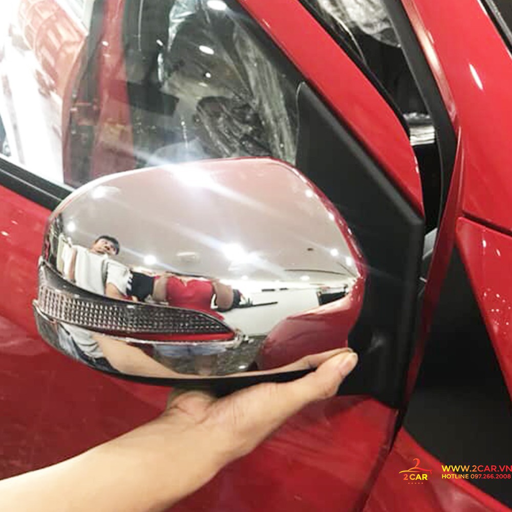 Ốp gương chiếu hậu Toyota Wigo 2018-2019 mạ crom cao cấp