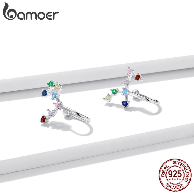 Hoa tai bamoer BSE457 bằng bạc thật 925 không gây dị ứng độc đáo