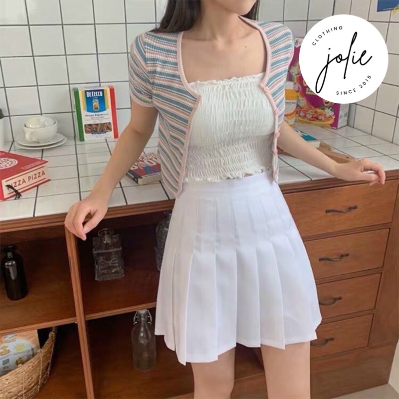 Chân váy xếp ly Tennis Skirt Chữ A Dáng Ngắn Thiết kế xếp ly đẹp rực rỡ