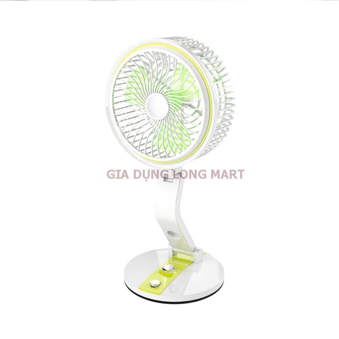 Quạt tích điện mini FOLDING FAN LR-2018, Quạt sạc tích điện mini gấp gọn xoay 360 độ, Kiểu dáng nhỏ gọn tiện ích