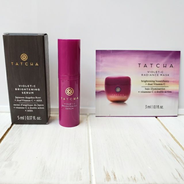 [ Minisize 5ml ] Tinh Chất Sáng Da, Mờ Thâm Serum TATCHA Violet-C Brightening Serum 20% Vitamin C + 10% AHA