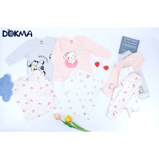 [Mã BMLT30 giảm đến 30K đơn 299K] DB483 Bộ quần áo cài vai dài tay Dokma (6-18m)