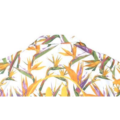 Bán Chạy Nhất Áo Sơ Mi D &amp; W Tay Ngắn In Hình Chim Thiên Đường Plus Size Cho Nam Và Nữ