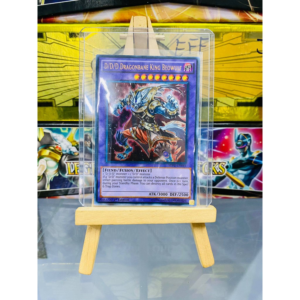 [ Dưa Hấu Yugioh ] Lá bài thẻ bài D/D/D Dragonbane King Beowulf - Ultra Rare - Tặng bọc bài nhựa bảo quản