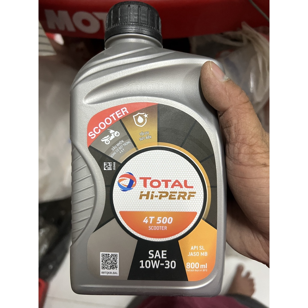 Nhớt Xe Tay Ga Total HI-PERF 4T 500 SCOOTER 10W-30 bình 0,8L