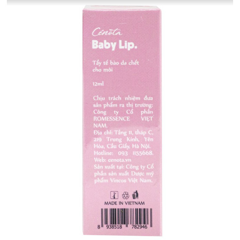 Gel tẩy da chết môi Cenota Baby Lip 12ml mã C41