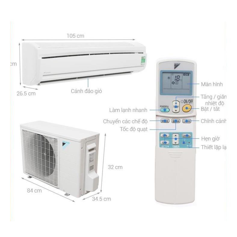 Điều Hòa Daikin FTC50NV1V/RC50NV1V 1 Chiều 17150 BTU - Thiết Kế Đa Năng Tiện Dụng