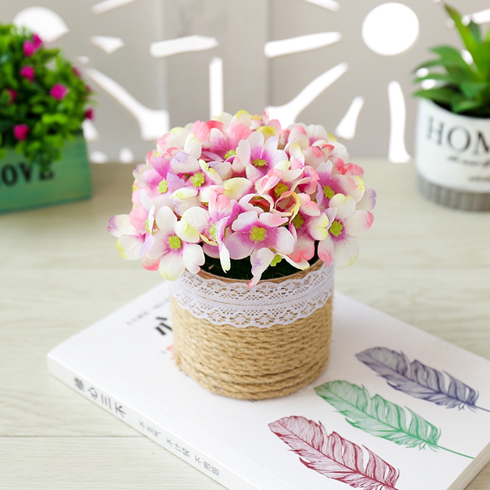 Chậu hoa bonsai nhân tạo trang trí thủ công cho bàn làm việc / tiệc cưới